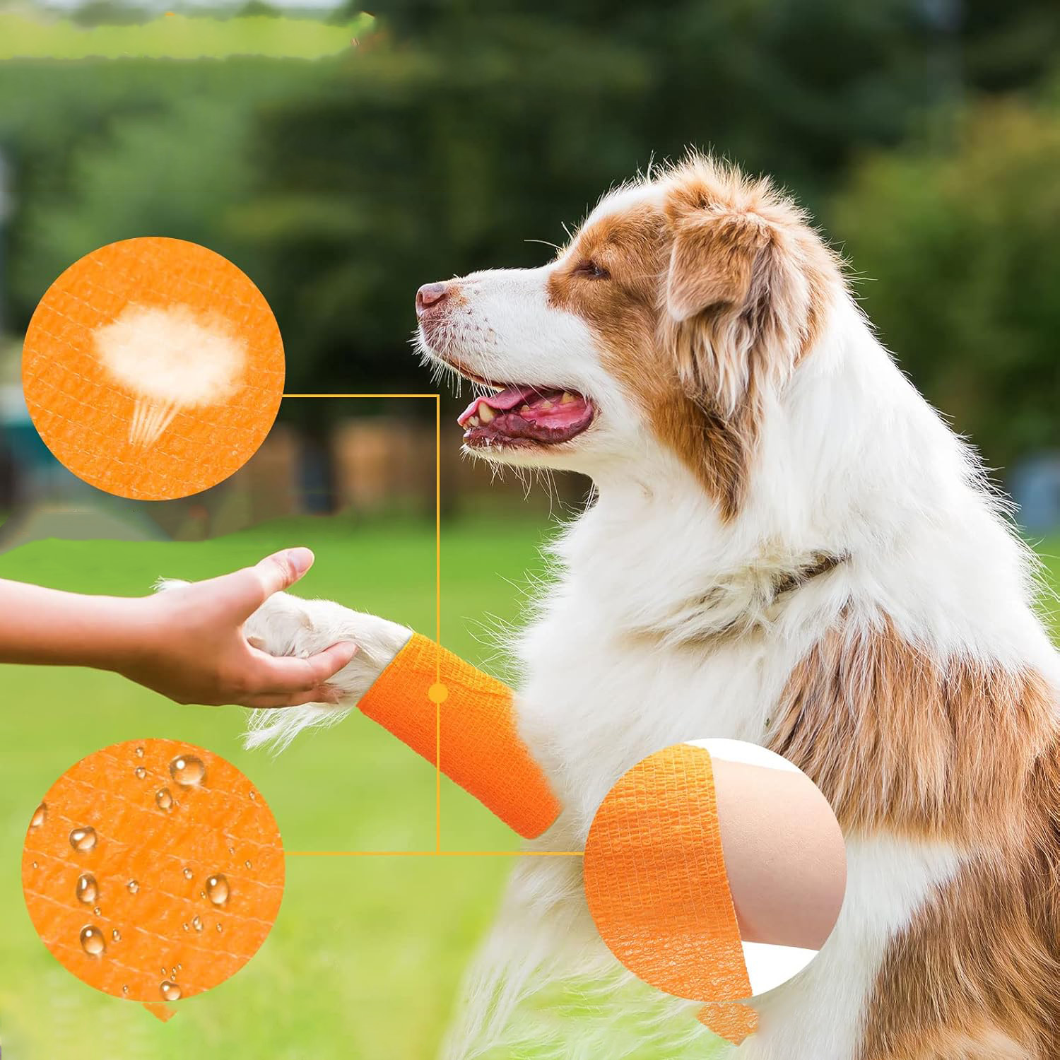 Vedenpitävä itsekiinnittyvä side ulkokäyttöön