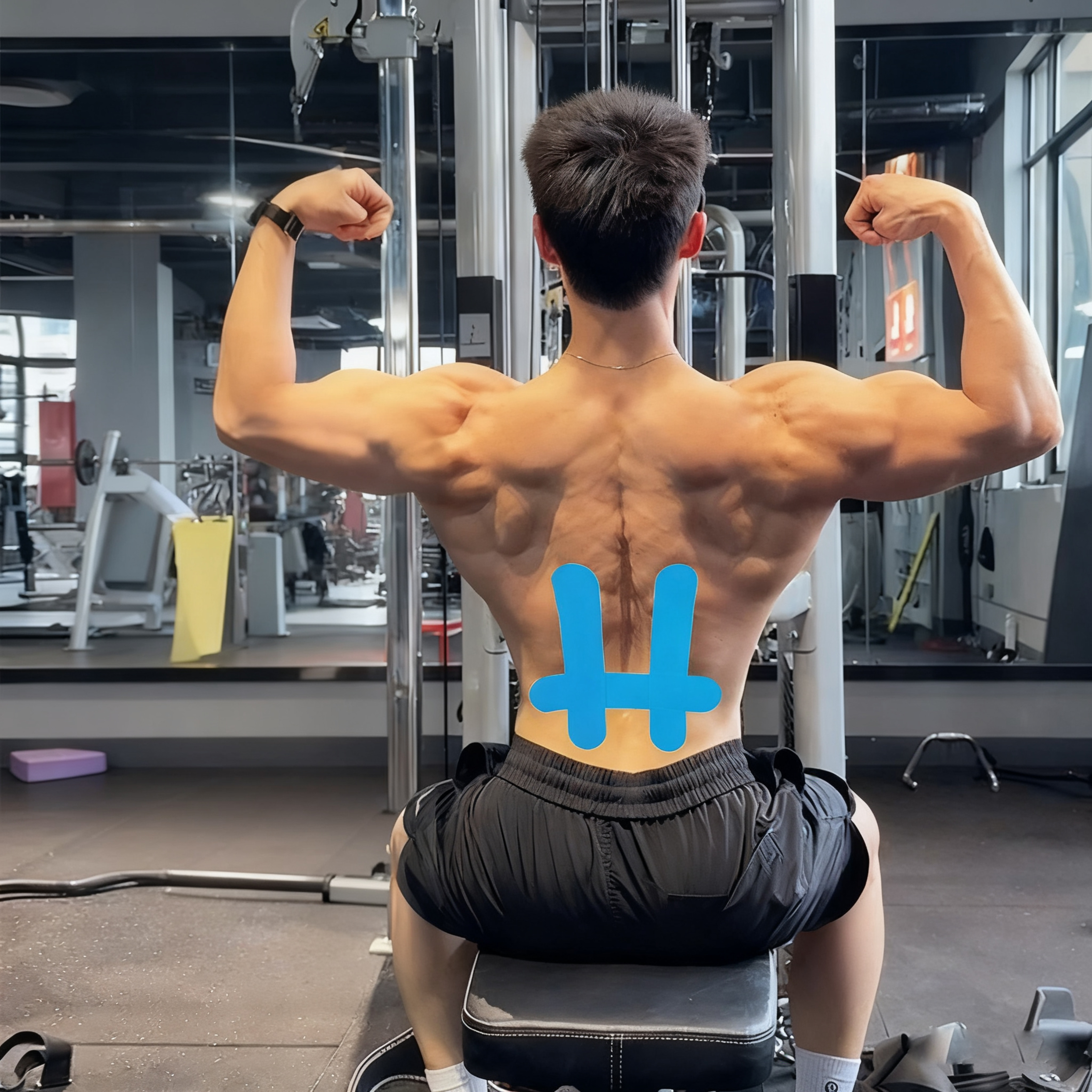 Pre-Cut Shape Kinesiology Teippilihaslappu selkään